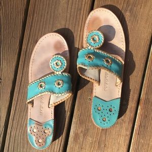 Jack Rogers Navajo Turquoise & Gold